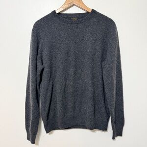 J. CREW Cashmere Crewneck Sweater Men’s Size XL Gray Pullover BE895